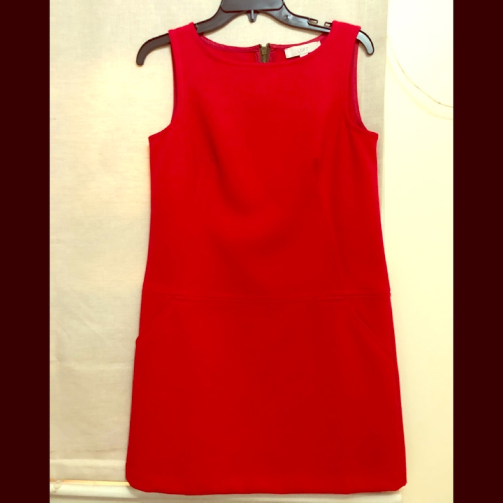 Ann Taylor wool red dress